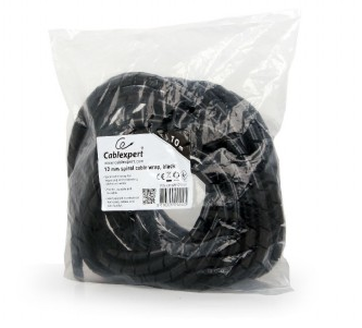 Gembird obloga spiralnog kabla od 12mm 10m, Crna