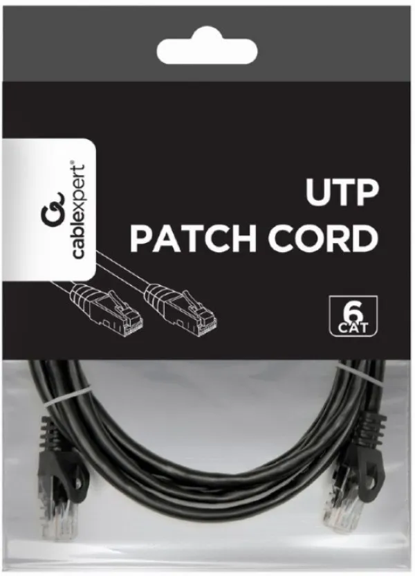Gembird PP6U-3M/BK Mrežni kabl CAT6 3m, Crni