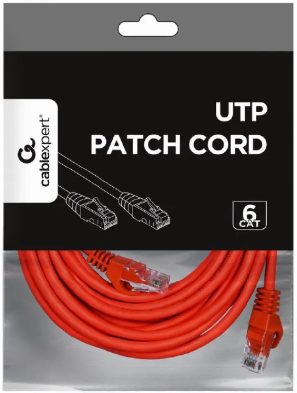 Gembird PP6U-3M/R Mrežni kabl CAT6 3m, Crveni