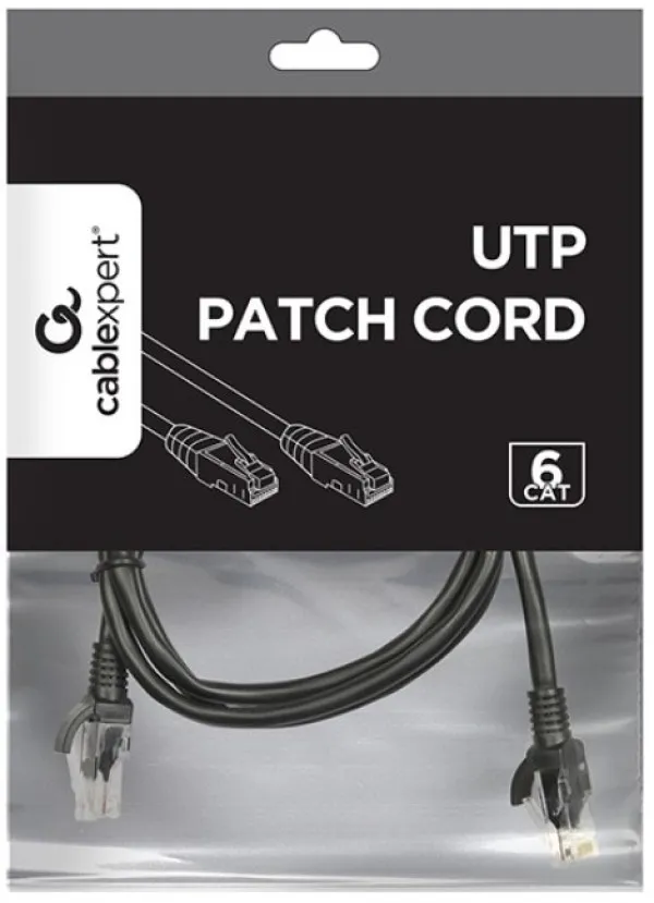 Gembird PP6U-1M/BK Mrežni kabl CAT6 1m, Crni