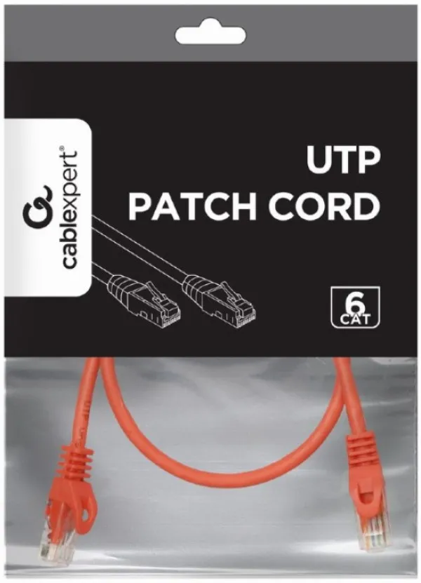 Gembird PP6U-0.5M/R Mrežni kabl CAT6 0.5m, Crveni