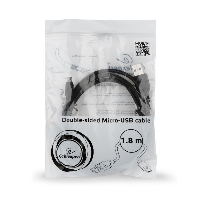 Gembird USB kabl 1,8 m USB 2.0 Micro-USB A USB A, Crno
