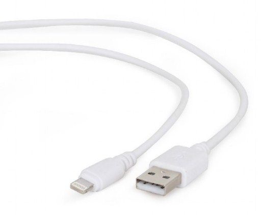 Gembird CC-USB2-AMLM-2M-W USB Kabl 2.0 A-plug to Micro Apple iphone L-plug 2M
