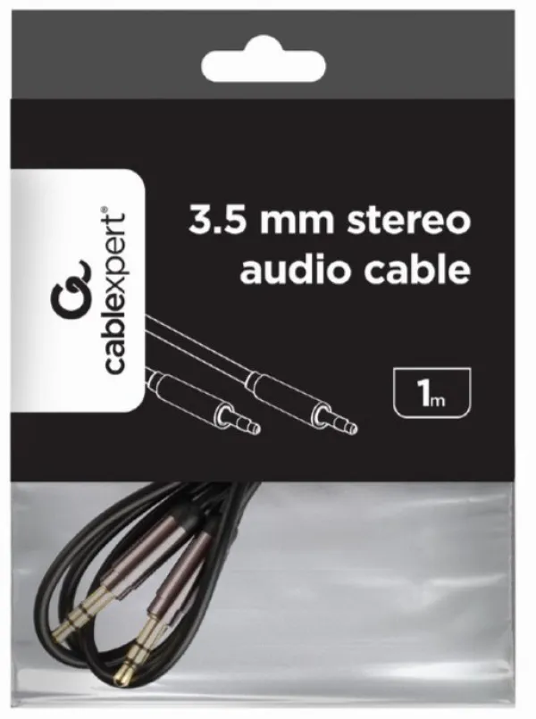 Gembird CCAP-444-1M Kabl konektor 3.5mm Stereo plug to 3.5mm Stereo plug audio 1 m, Pozlaćeni
