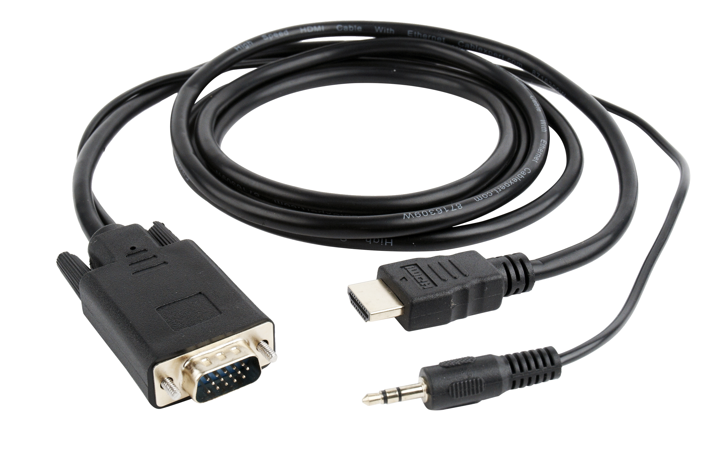 Gembird adapter za video kablove HDMI + + 3 m 3.5mm, Crno