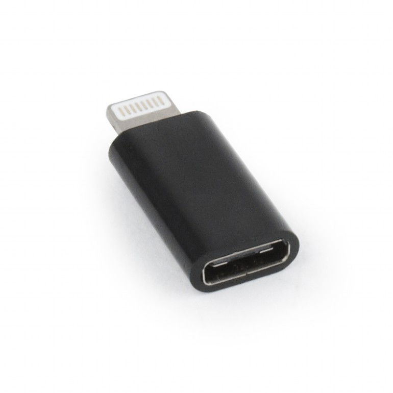 Gembird menjač pola kabla USB type-C 8-pin, Crno