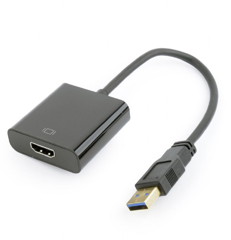 Gembird USB grafički adapter 1920 x 1080 piksela, Crni