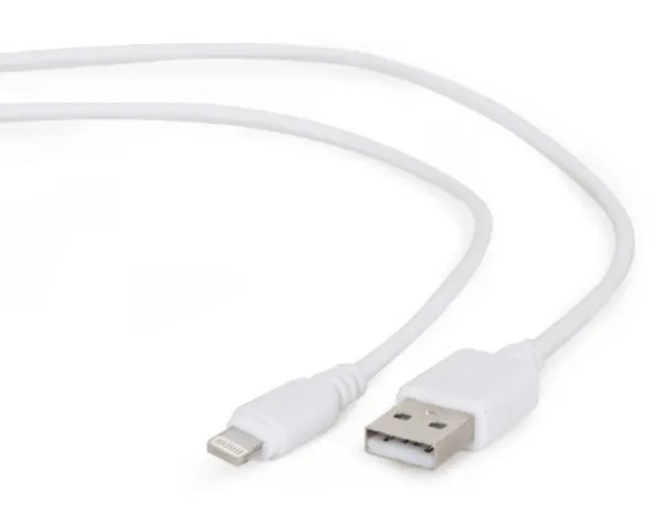 Gembird CC-USB2-AMLM-W-1M USB Kabal Apple iPhone USB 2.0 A-plug 8-pin 1m, Beli