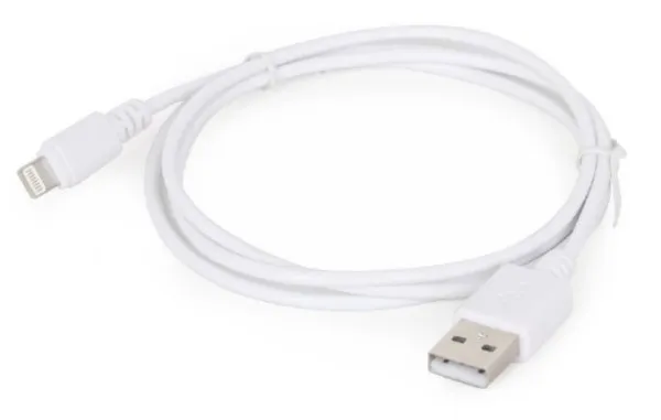 Gembird CC-USB2-AMLM-W-1M USB Kabal Apple iPhone USB 2.0 A-plug 8-pin 1m, Beli