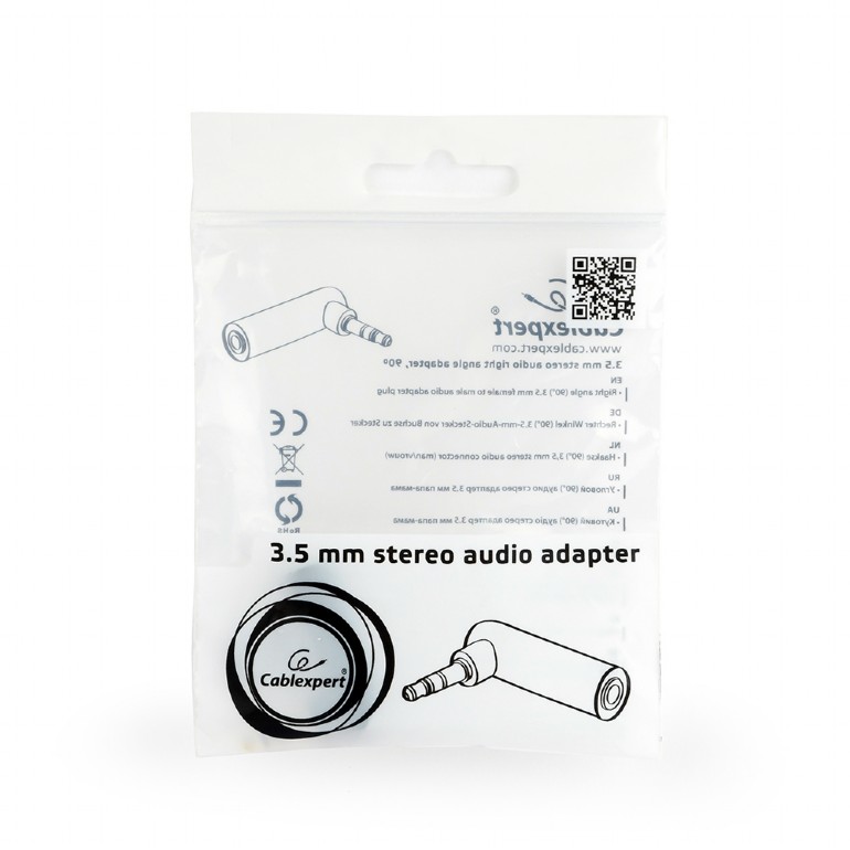 Gembird audio adapter 3.5mm 3-pina (m) na 3.5mm 3-pina (ž), Crni