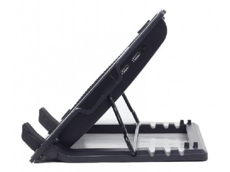 Gembird NBS-1F17T-01 Postolje sa hladnjakom za laptop do 17 inča 15cm ventilaror podešavanje visine LED