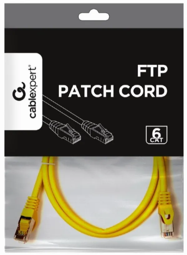 Gembird PP6-1M/Y Mrežni kabl CAT6 FTP 1m, Žuti