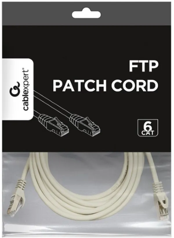 Gembird PP6-5M/W Mrežni kabl CAT6 FTP 5m, Beli