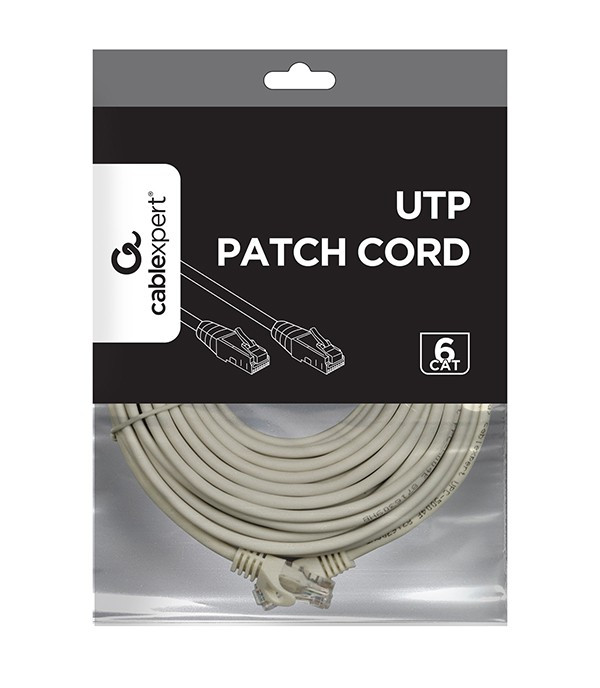 Cablexpert PP6U-20M Mrežni patch kabl LAN UTP Cat6 20m, Bež