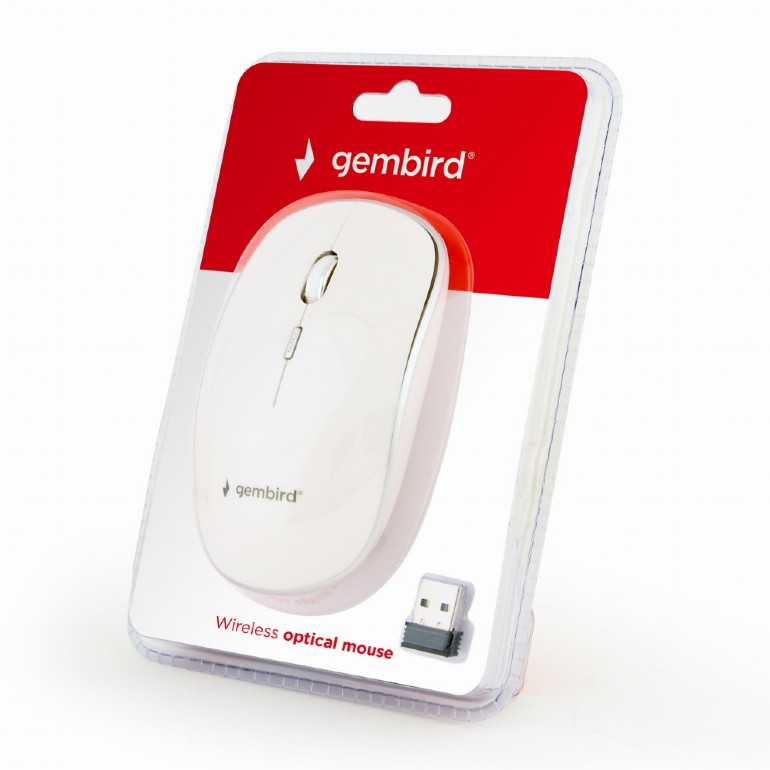 Gembird MUSW-4B-01-W Miš Bežični RF Optički 1600 DPI