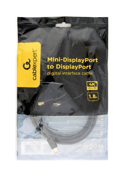 Cablexpert Mini DisplayPort/Display port kabl 1,8 m, Crni
