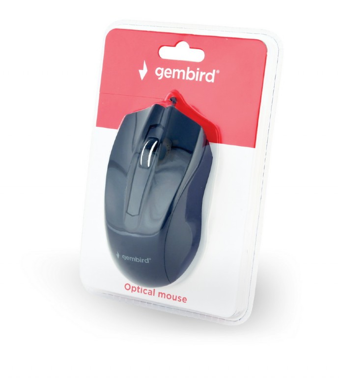 Gembird miš Za levoruke i desnoruke USB tipa A Optički 1000 DPI