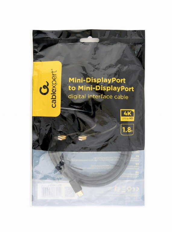 Cablexpert DisplayPort kabl 1,8 m Mini, Crni