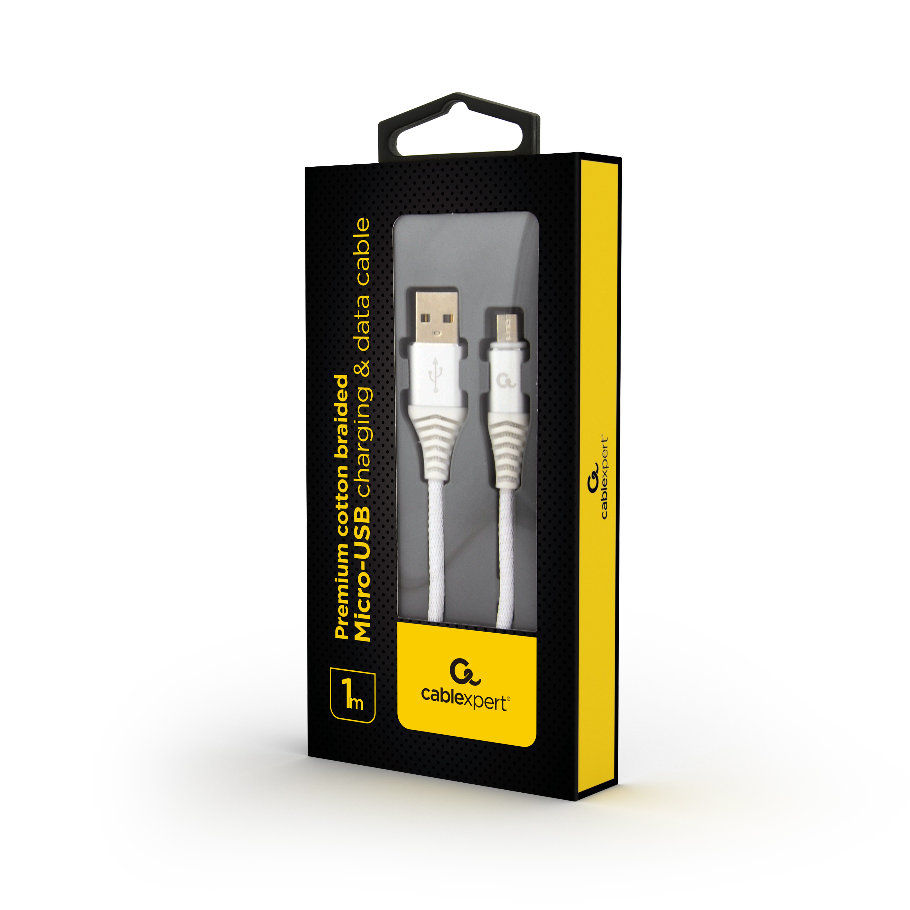 Gembird USB kabl USB 2.0 Micro-USB B USB A Srebrno Belo
