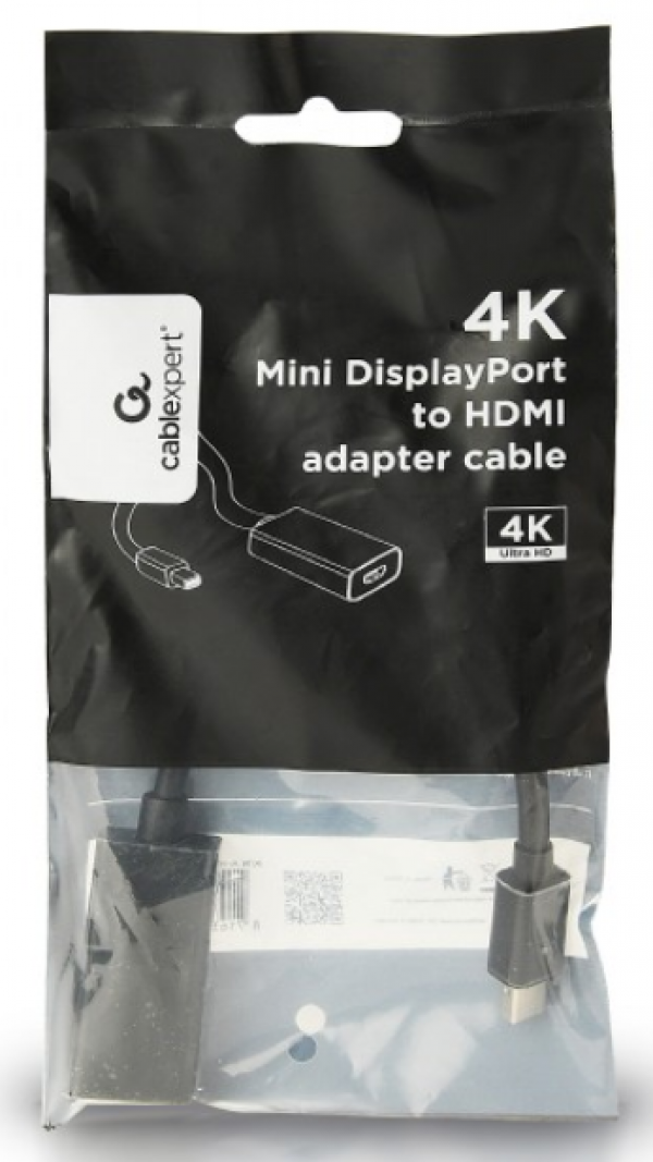 Gembird A-mDPM-HDMIF4K-01 Adapter 4K Mini DisplayPort to HDMI crni