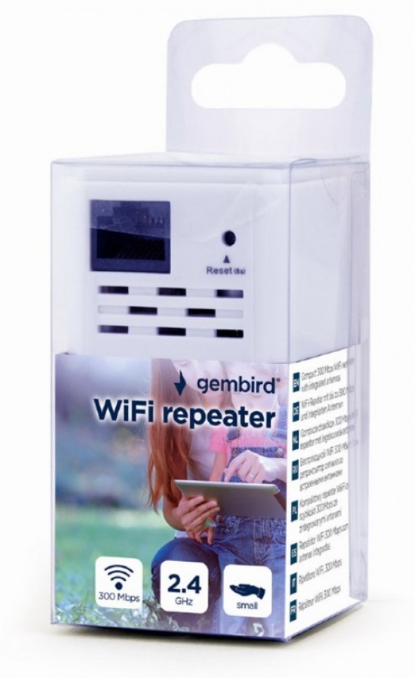 Gembird WNP-RP300-03 WiFi ripiter/ruter 300Mbps 2x3dBi RF pwr <20dBm 1x LAN, Beli