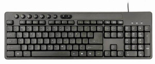 Gembird KBS-UM-04 Multimedia set miš + tastatura US layout crni, Crni