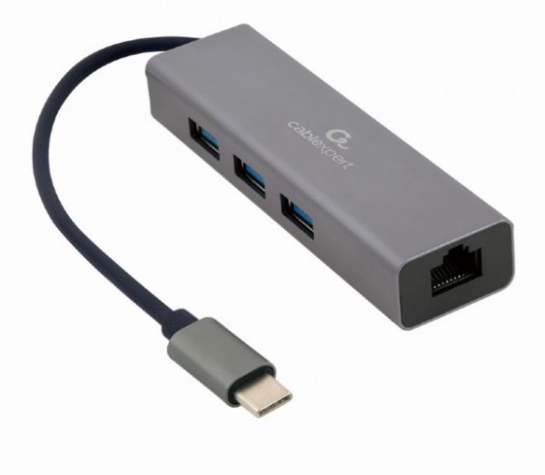 Gembird A-CMU3-LAN-01 alt.A-CMU3-LAN-05FO Adapter, Sivi