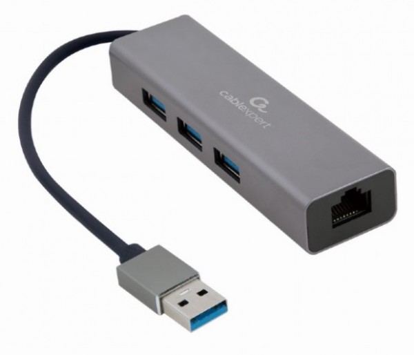 Gembird A-AMU3-LAN-01 USB 3.0 AM Gigabit network adapter sivi, Sivi