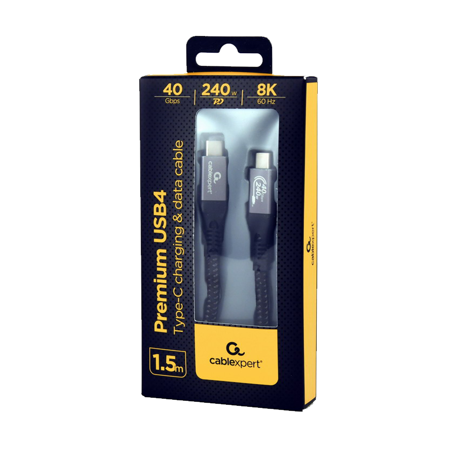 Gembird Gamebird USB Kabl za punjenje i prenos podataka Type 4 C 240W 1.5m, Crni