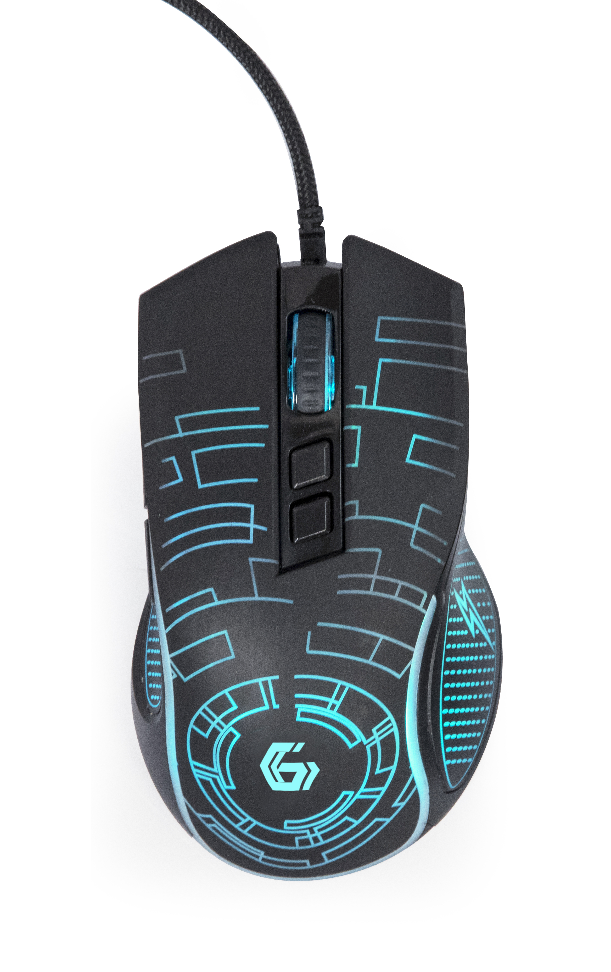 Gembird MUSG-RGB-01 Gejmerski miš USB LED 1200-600DPI 7-button 124mm, Crni