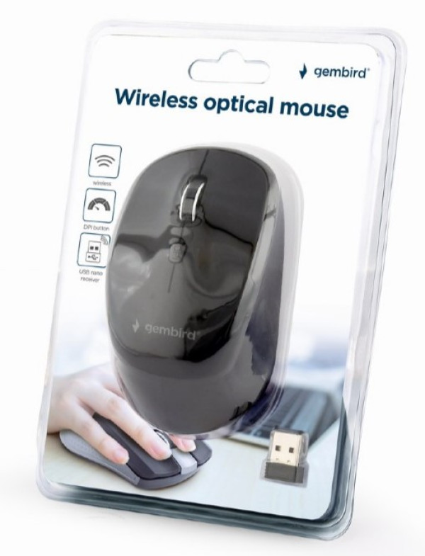 Gembird MUSW-4B-05 Bežični miš, Crni