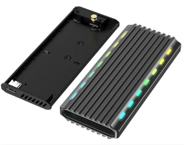Gembird EE2280-U3C-03 Eksterno kućište za M.2 NVMe NGFF RGB Aluminijumsko
