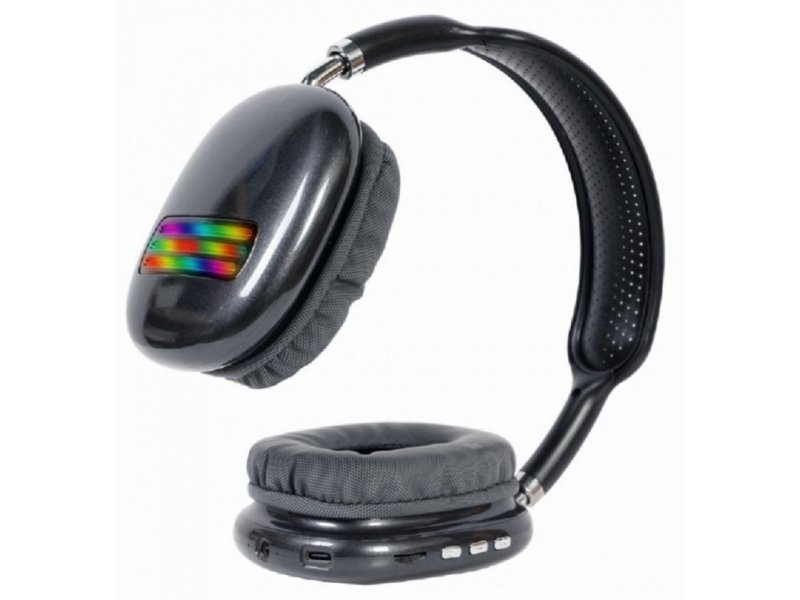 Gembird BHP-LED-02-BK Bluetooth stereo Slušalice sa mikrofonom Bt V5.0 400mAh/32Ohm 2h Li-ion, Crne