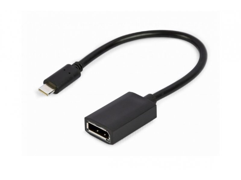 Gembird A-CM-DPF-02 Kabl/Adapter USB Type-C na DisplayPort 4K 15 cm, Crni