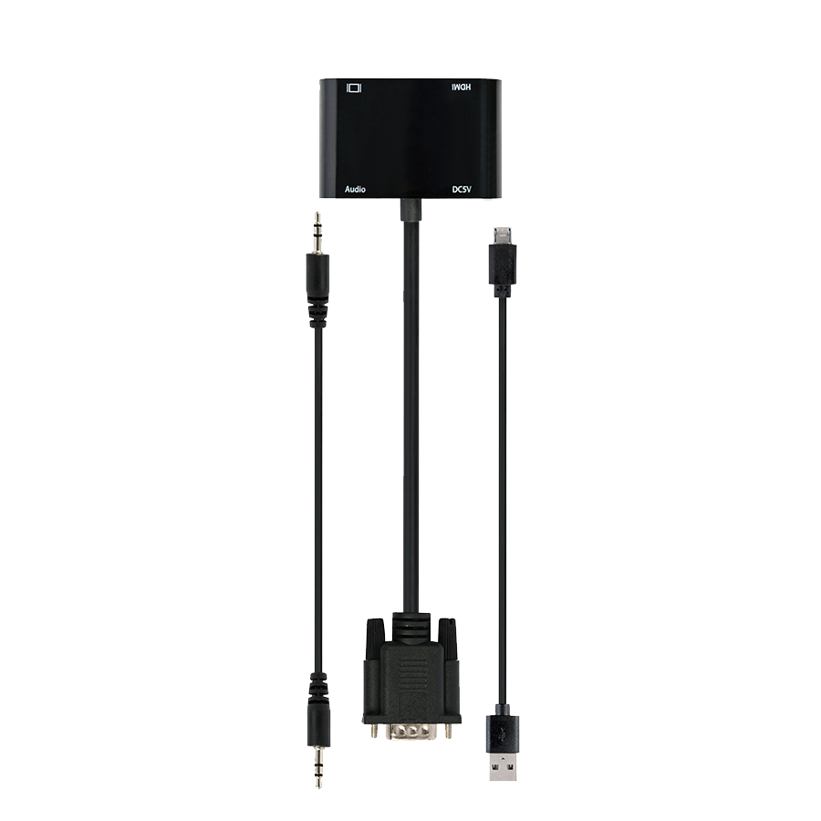 Gembird A-VGA-HDMI-02 Video adapter kabl VGA na HDMI + VGA 0,15 m, Crni