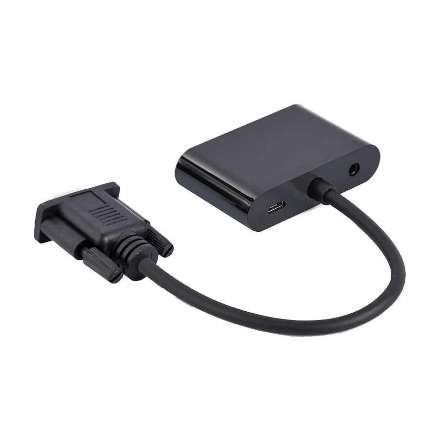 Gembird A-VGA-HDMI-02 Video adapter kabl VGA na HDMI + VGA 0,15 m, Crni