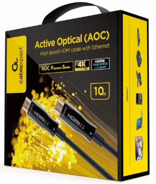 Gembird CCBP-HDMI-AOC-10M-02 Aktivni optički HDMI kabal High Speed Ethernet Premium 10m, Crni