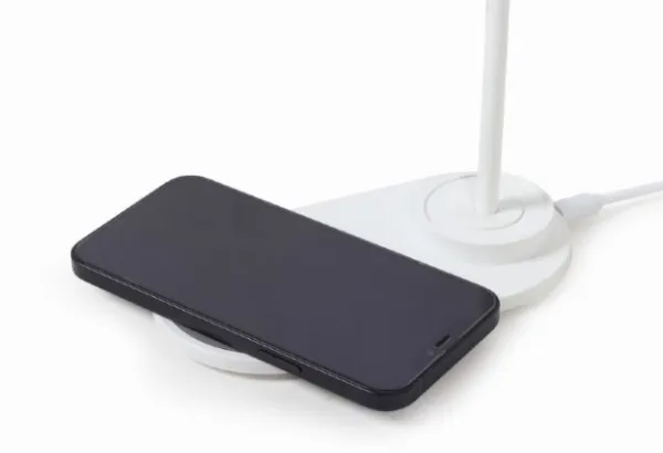 Gembird TA-WPC10-LED-01-W Stona lampa + QI bežični punjač 10W, Beli