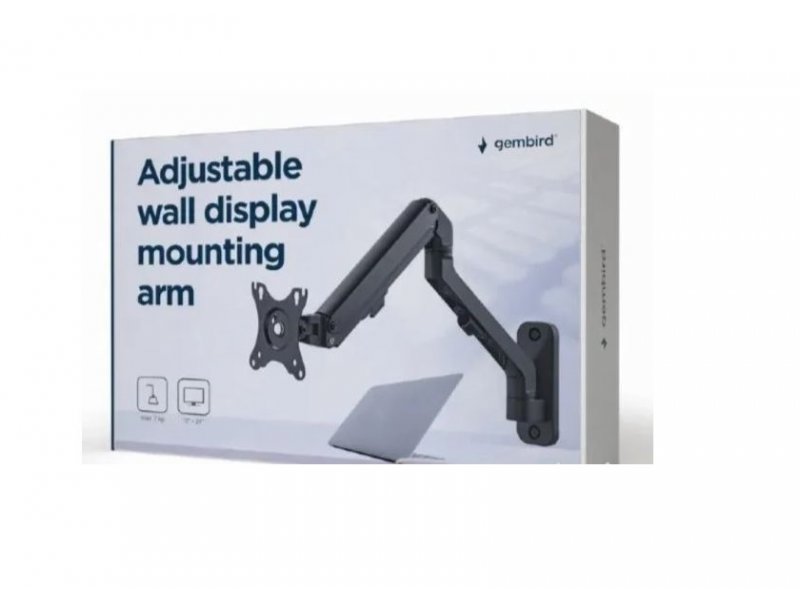 Gembird 44283 Podesivi zidni držač za monitor Tilt 13"-27" , Crni