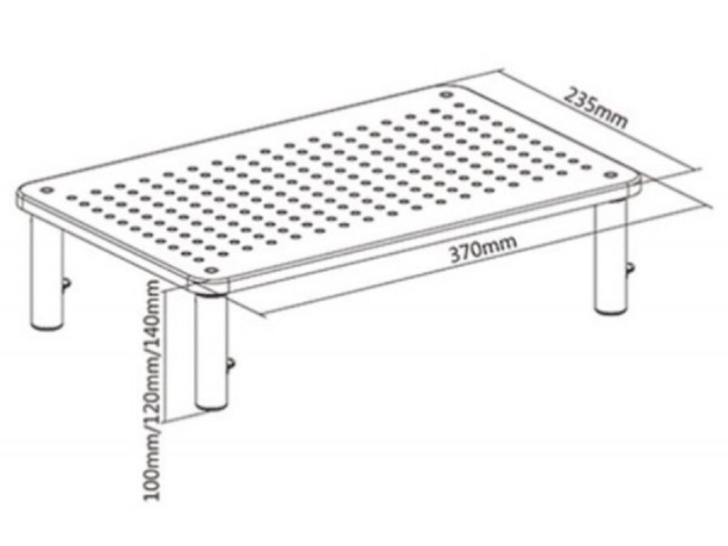 Gembird MS-TABLE-01 Podesivo postolje za monitor, Crno