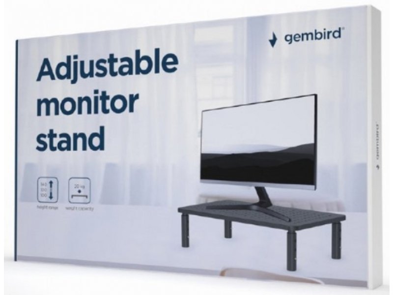 Gembird MS-TABLE-01 Podesivo postolje za monitor, Crno