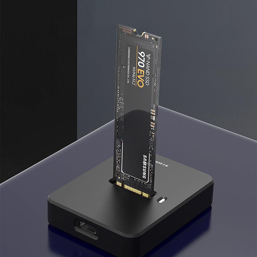 Gembird DD-U3M2 stalak za priključnu stanicu za M.2 Sata i NVME SSD disk tip-C, Crna