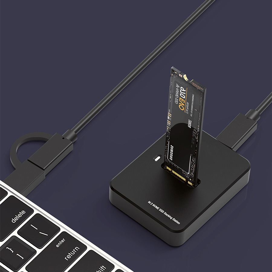 Gembird DD-U3M2 stalak za priključnu stanicu za M.2 Sata i NVME SSD disk tip-C, Crna