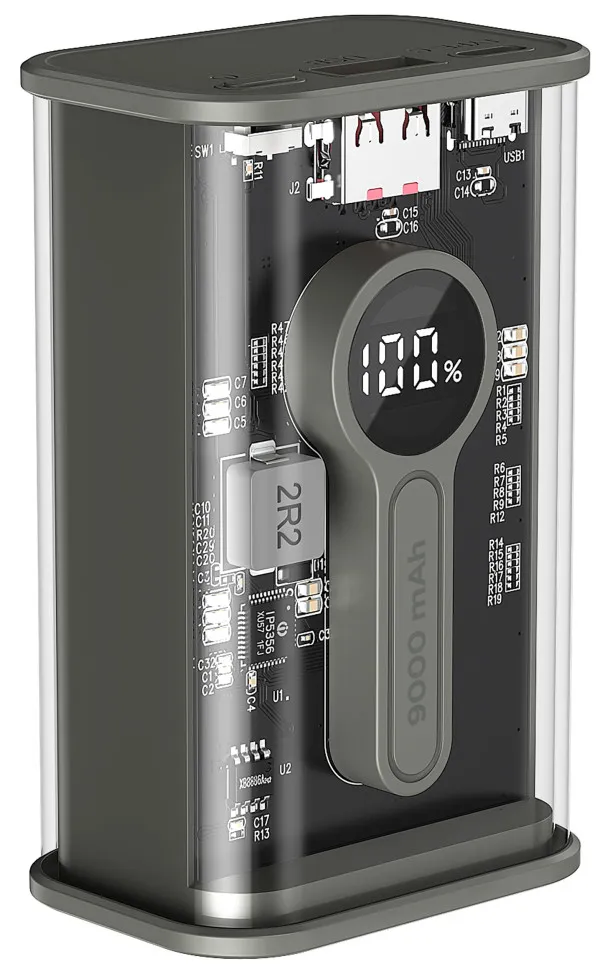 Gembird PB09-TQC3-01 Eksterana baterija 9000 mAh, Crna