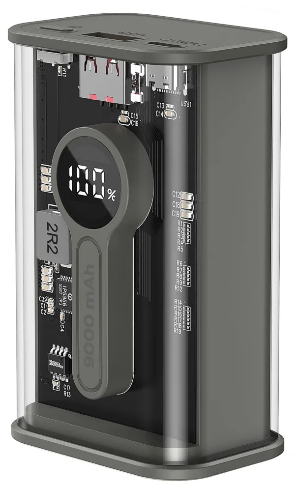 Gembird PB09-TQC3-01 Eksterana baterija 9000 mAh, Crna