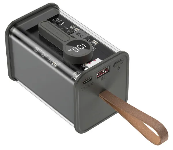 Gembird PB18-TQC3-01 Eksterna baterija 18000 mAh, Crna