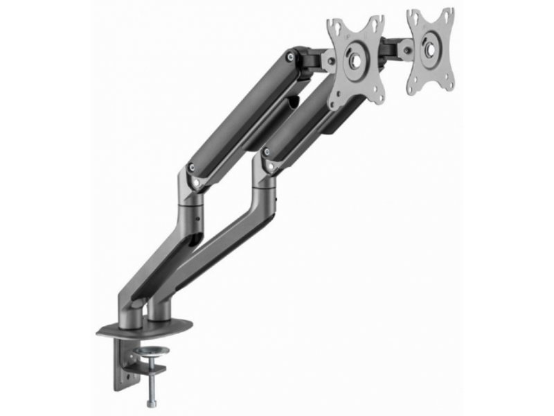 Gembird MA-DA2-05 Podesivi dupli stoni drzač za monitor sivi
