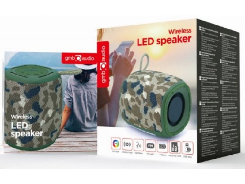 Gembird SPK-BT-LED-03-CM Bluetooth zvučnik RGB LED