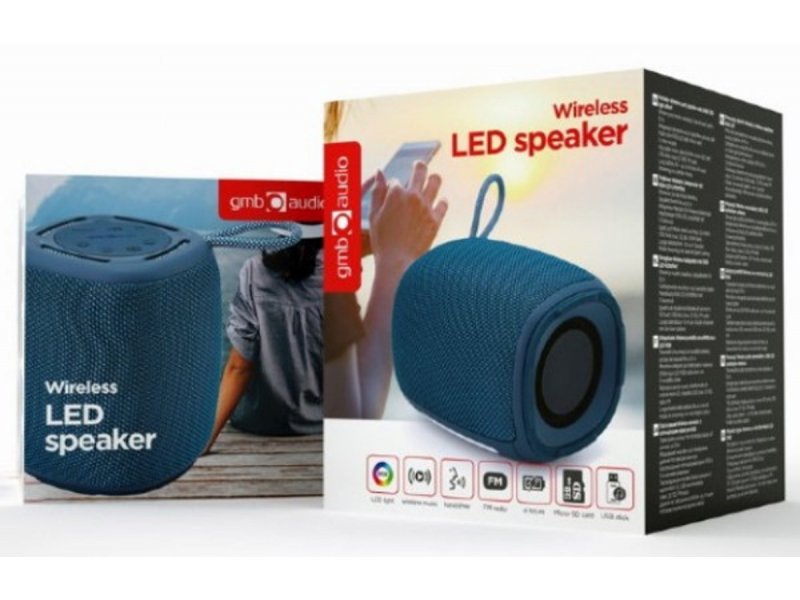 Gembird SPK-BT-LED-03-B Bluetooth zvučnik RGB LED