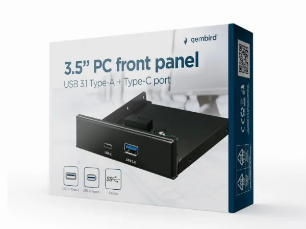 Gembird FDI3-U3C-01 Prednji PC Panel 3.5 USB 3.1 Tip A + Tip C port, Crni